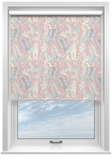 Tropical Wildcats, Salmon Pink - Twist&Fit Roller Blind
